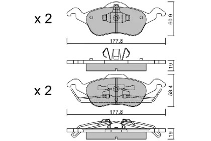 Тормозные колодки AISIN для FORD FOCUS седан (DFW) 1.8 16V